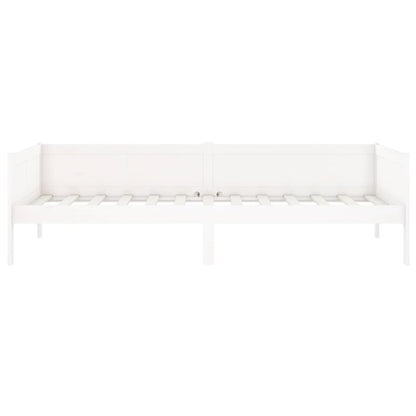 White Solid Pine Wood Day Bed Frame 90x190 cm - No Mattress Included