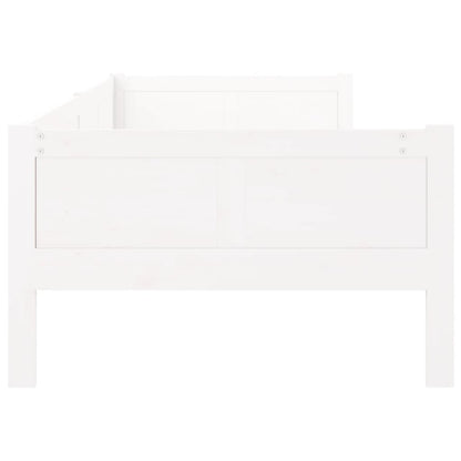 White Solid Pine Wood Day Bed Frame 90x190 cm - No Mattress Included