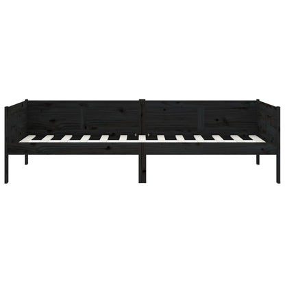 Black Solid Wood Pine Day Bed 90x190 cm - Frame Only