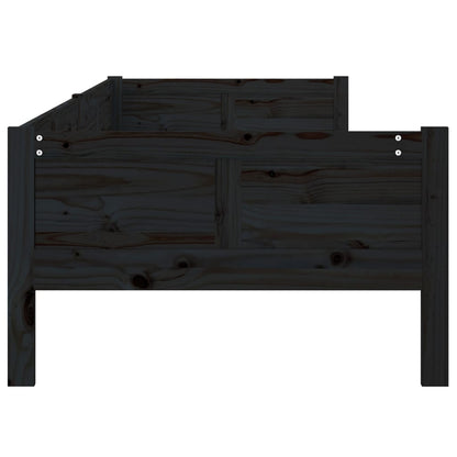 Black Solid Wood Pine Day Bed 90x190 cm - Frame Only