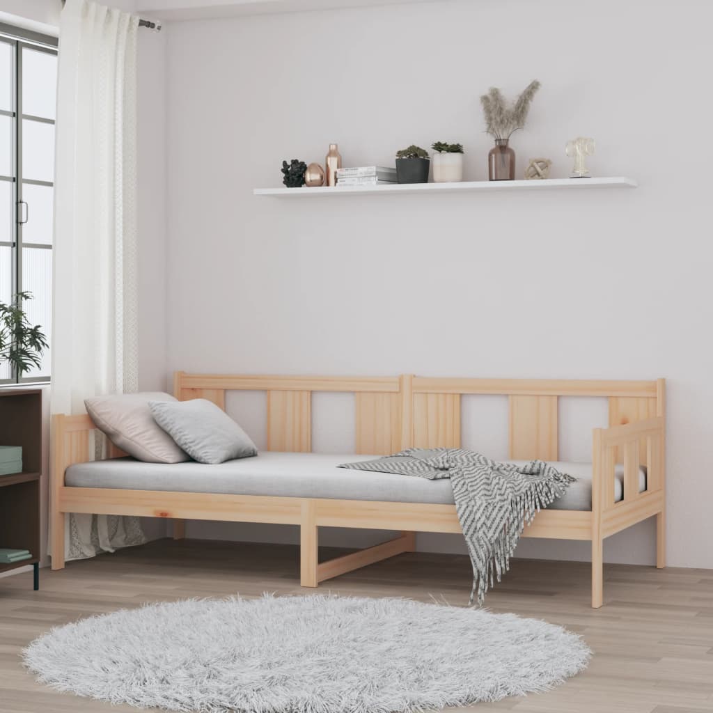 Solid Pine Day Bed Frame, 90x200 cm, No Mattress Included