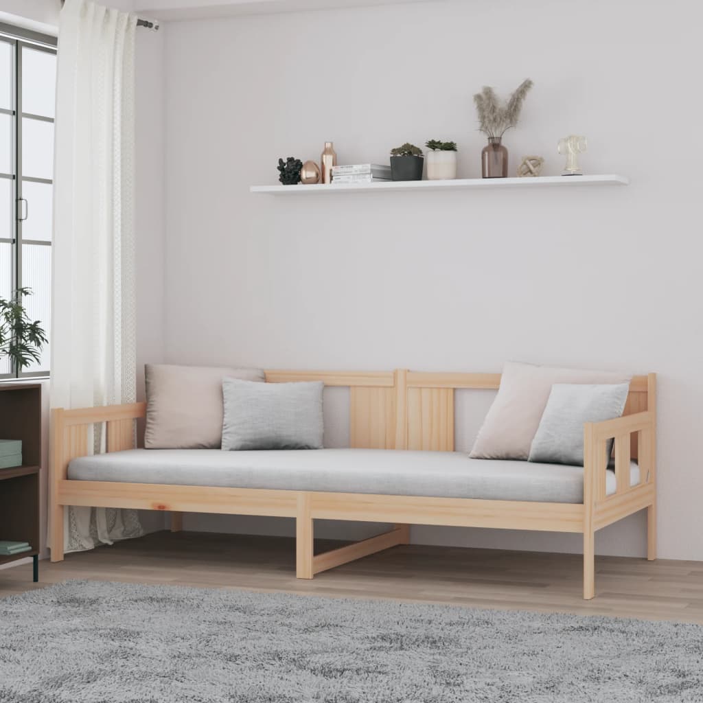 Solid Pine Day Bed Frame, 90x200 cm, No Mattress Included