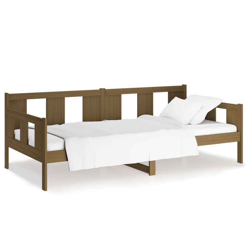 Honey Brown Solid Pine Day Bed 90x200 cm (Mattress Not Included)