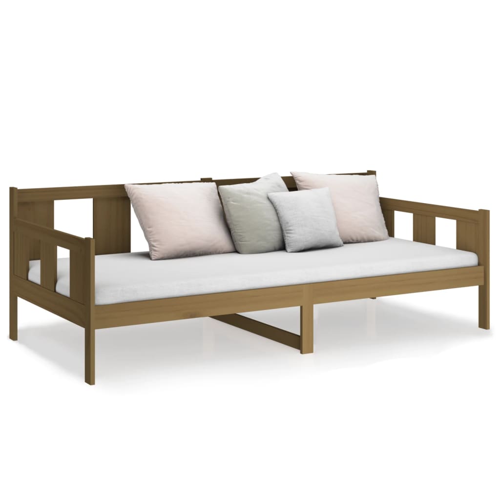 Honey Brown Solid Pine Day Bed 90x200 cm (Mattress Not Included)