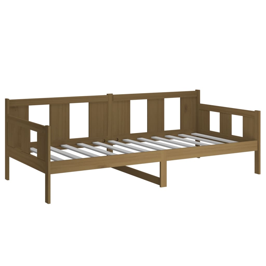 Honey Brown Solid Pine Day Bed 90x200 cm (Mattress Not Included)