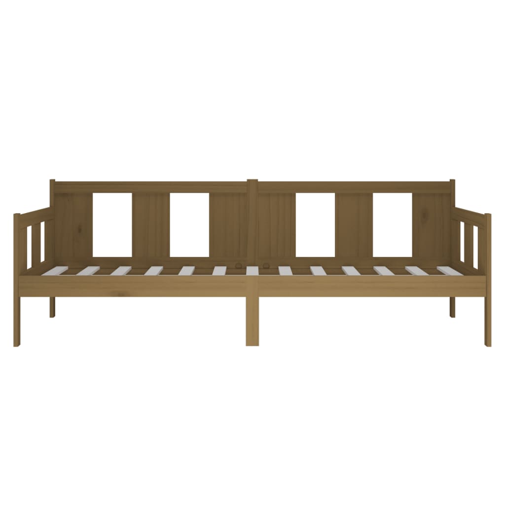 Honey Brown Solid Pine Day Bed 90x200 cm (Mattress Not Included)