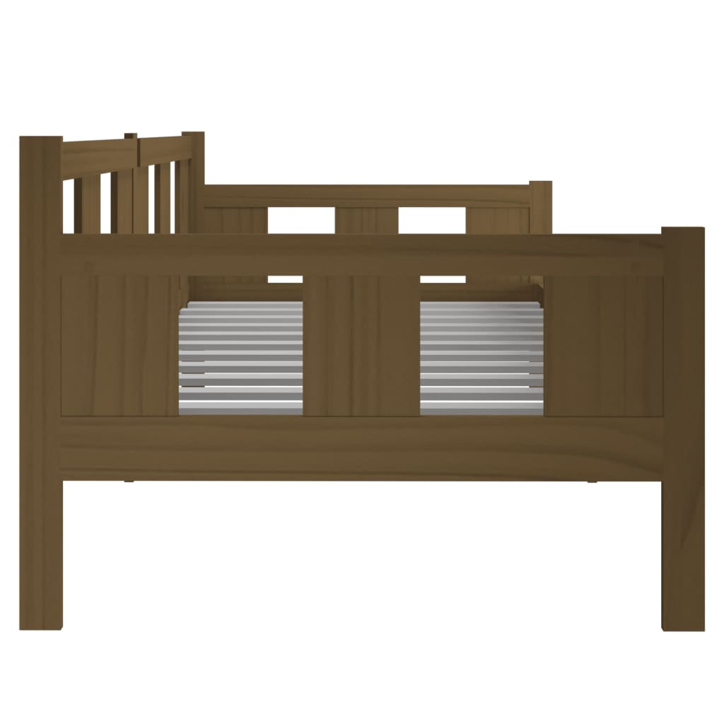 Honey Brown Solid Pine Day Bed 90x200 cm (Mattress Not Included)