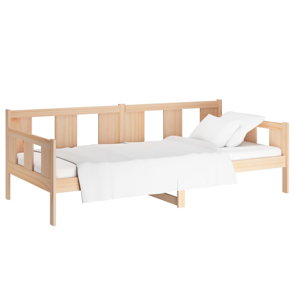 Solid Pine Wood Day Bed Frame 80x200 cm - Mattress Not Included