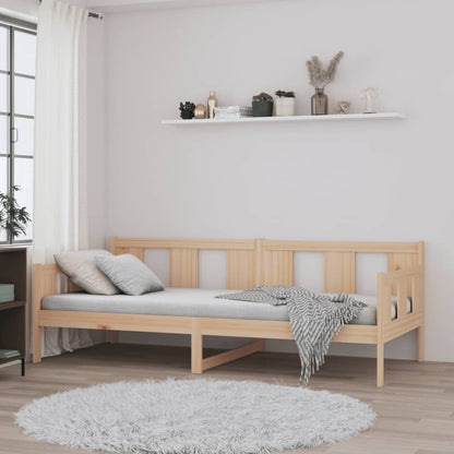 Solid Pine Wood Day Bed Frame 80x200 cm - Mattress Not Included