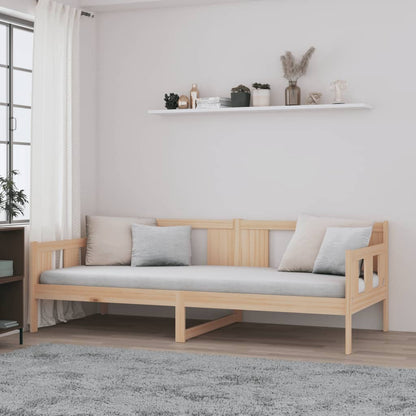 Solid Pine Wood Day Bed Frame 80x200 cm - Mattress Not Included