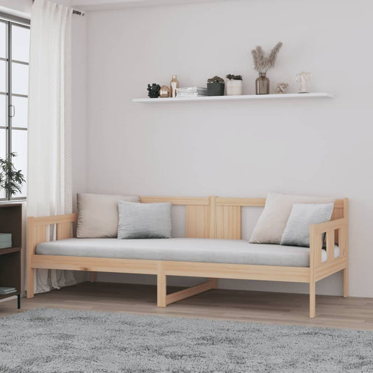 Solid Pine Wood Day Bed Frame 80x200 cm - Mattress Not Included
