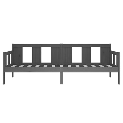 Solid Pine Grey Day Bed Frame 80x200 cm - No Mattress Included