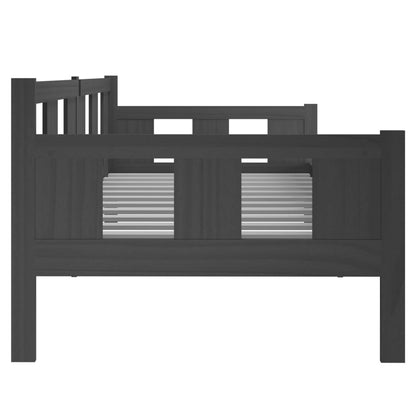 Solid Pine Grey Day Bed Frame 80x200 cm - No Mattress Included