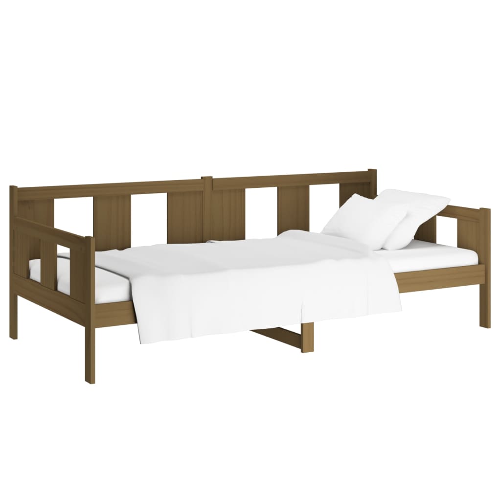 Honey Brown Pine Day Bed Frame - Solid Wood Single 90x190 cm