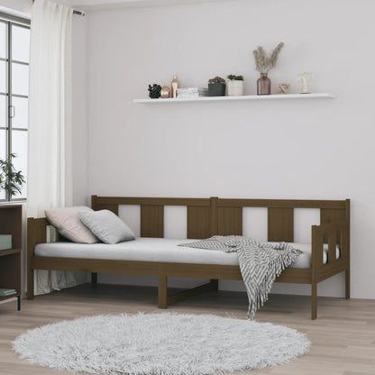 Honey Brown Pine Day Bed Frame - Solid Wood Single 90x190 cm