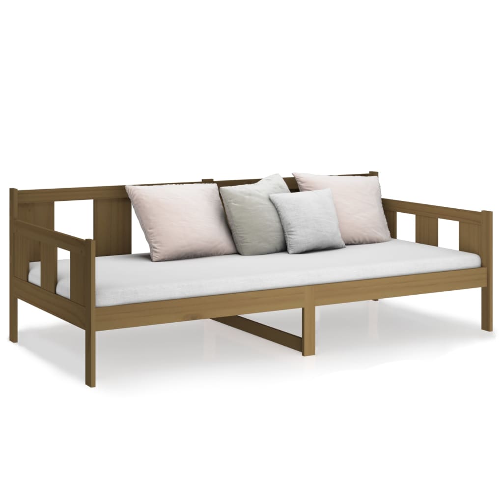 Honey Brown Pine Day Bed Frame - Solid Wood Single 90x190 cm