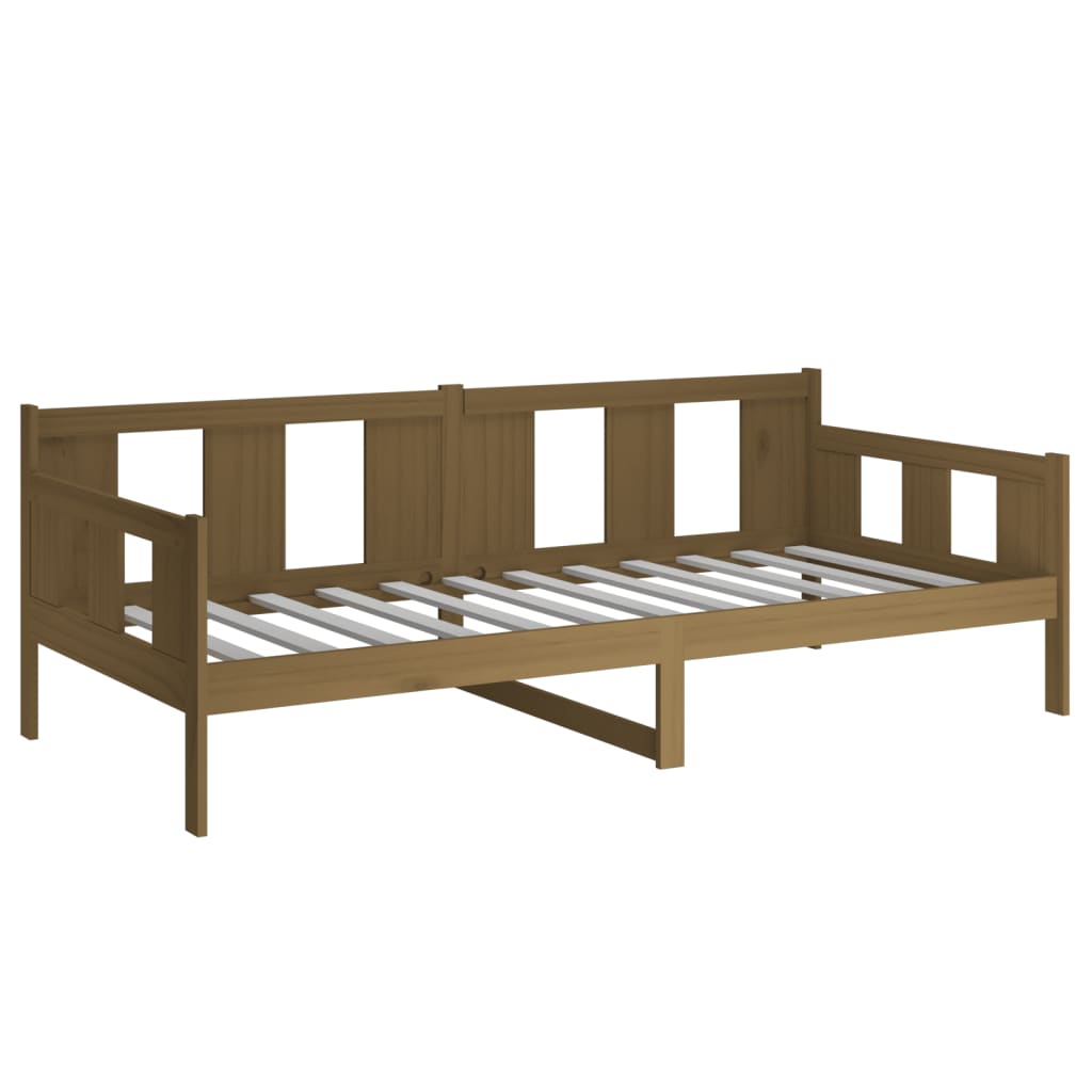Honey Brown Pine Day Bed Frame - Solid Wood Single 90x190 cm