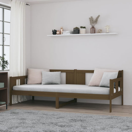 Honey Brown Pine Day Bed Frame - Solid Wood Single 90x190 cm