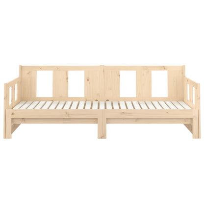 Pull-out Day Bed without Mattress Solid Wood Pine 2x(90x190) cm