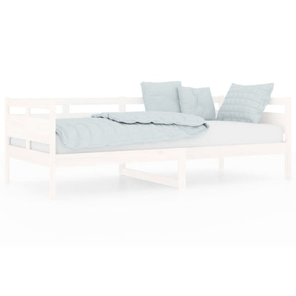 White Solid Wood Pine Day Bed Frame 90x200 cm - Mattress Not Included
