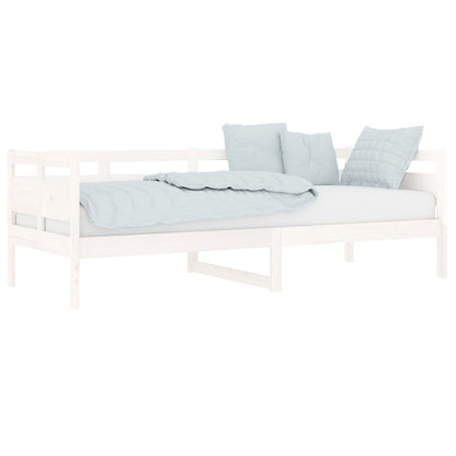 White Solid Pine Day Bed Frame - 80x200 cm, Mattress Not Included