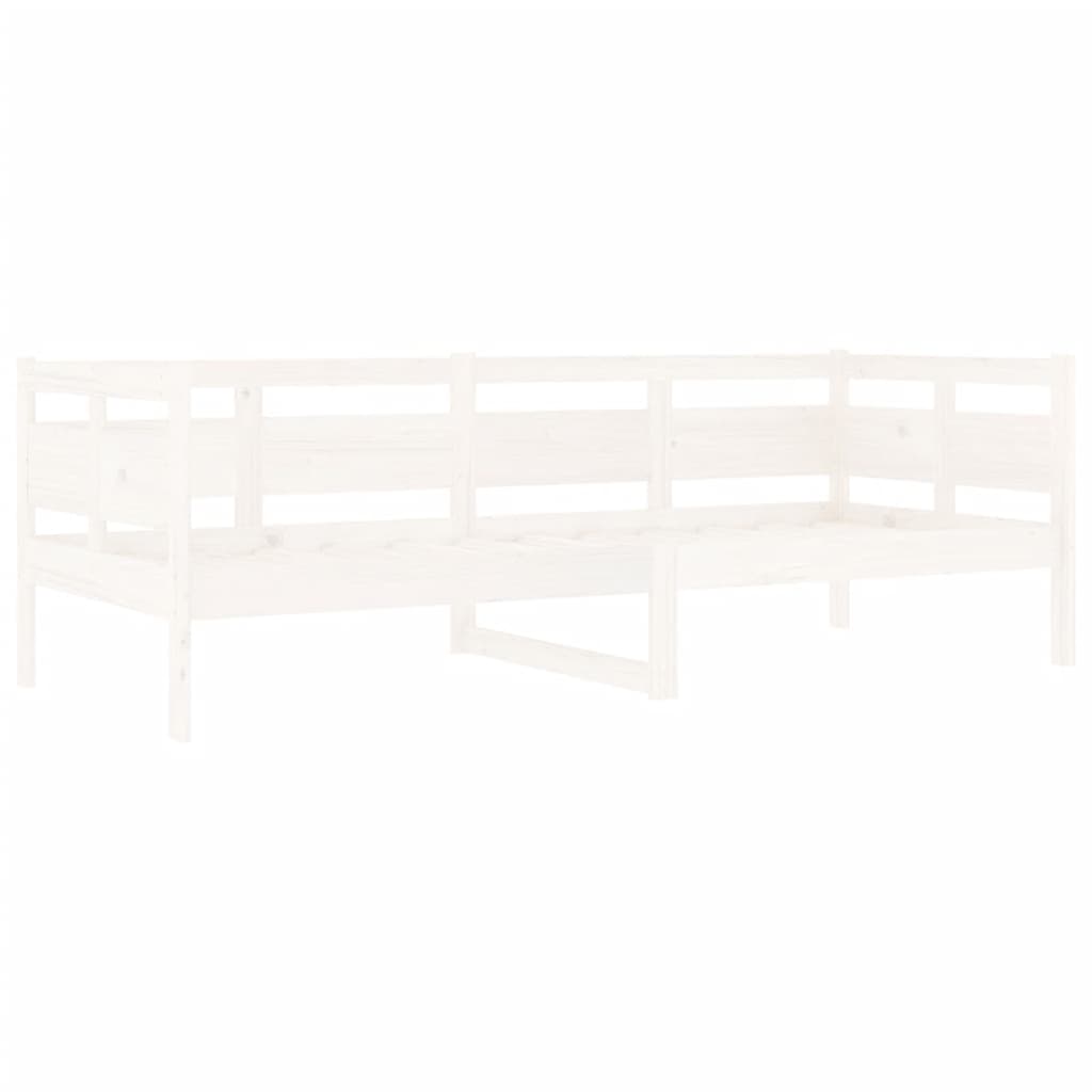 White Solid Pine Day Bed Frame - 80x200 cm, Mattress Not Included