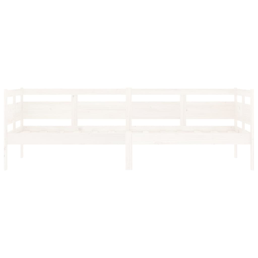 White Solid Pine Day Bed Frame - 80x200 cm, Mattress Not Included