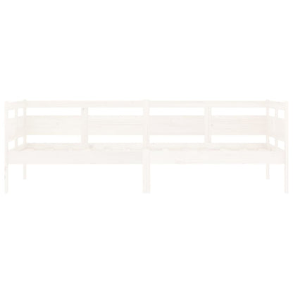 White Solid Pine Day Bed Frame - 80x200 cm, Mattress Not Included