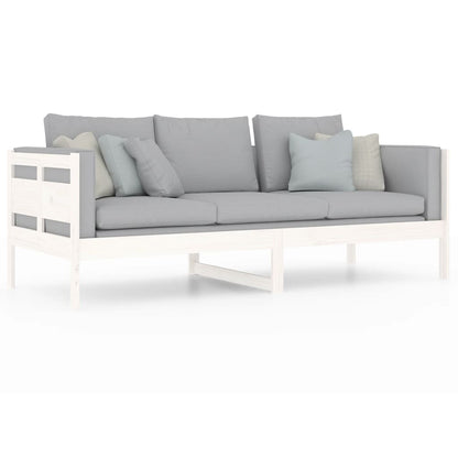 White Solid Pine Day Bed Frame - 80x200 cm, Mattress Not Included
