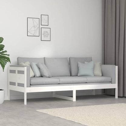 White Solid Pine Day Bed Frame - 80x200 cm, Mattress Not Included