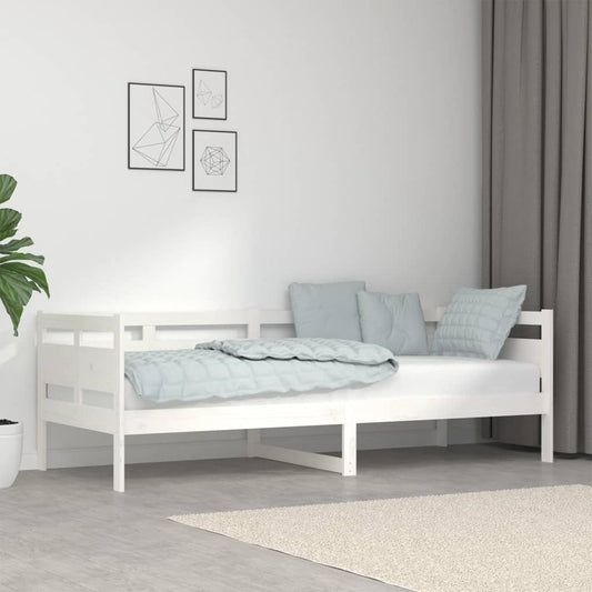 White Solid Pine Day Bed Frame - 80x200 cm, Mattress Not Included
