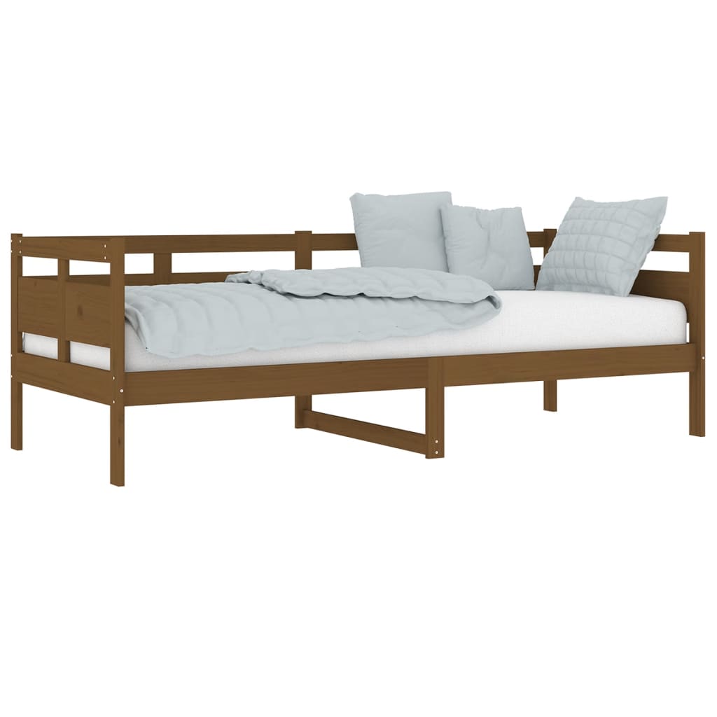 Honey Brown Solid Pine Day Bed Frame - 80x200 cm (No Mattress)