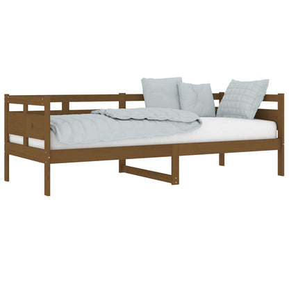 Honey Brown Solid Pine Day Bed Frame - 80x200 cm (No Mattress)