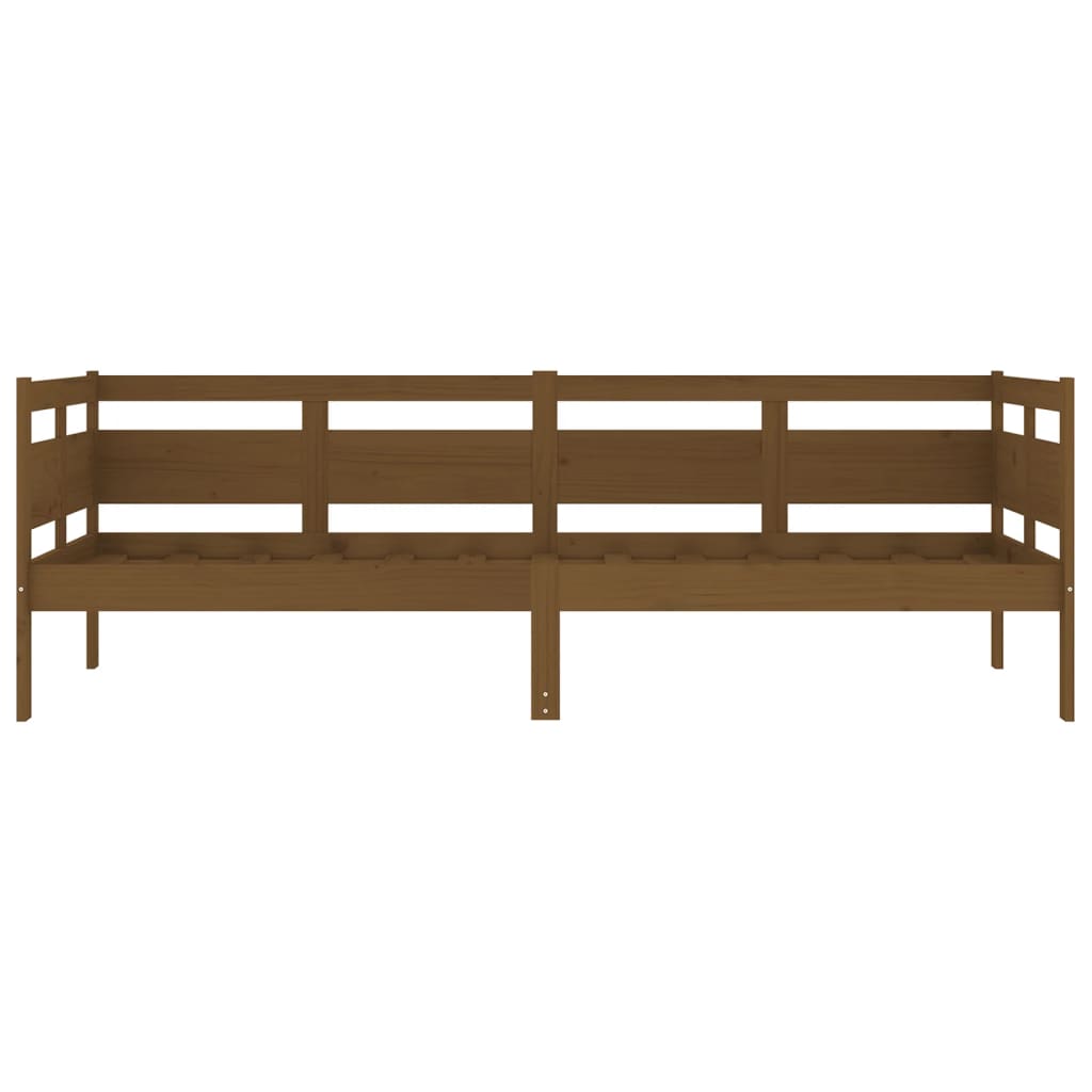 Honey Brown Solid Pine Day Bed Frame - 80x200 cm (No Mattress)