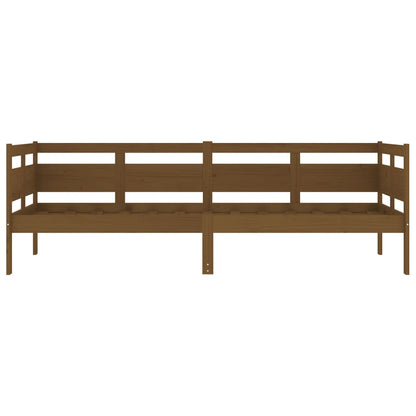 Honey Brown Solid Pine Day Bed Frame - 80x200 cm (No Mattress)