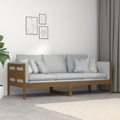 Honey Brown Solid Pine Day Bed Frame - 80x200 cm (No Mattress)
