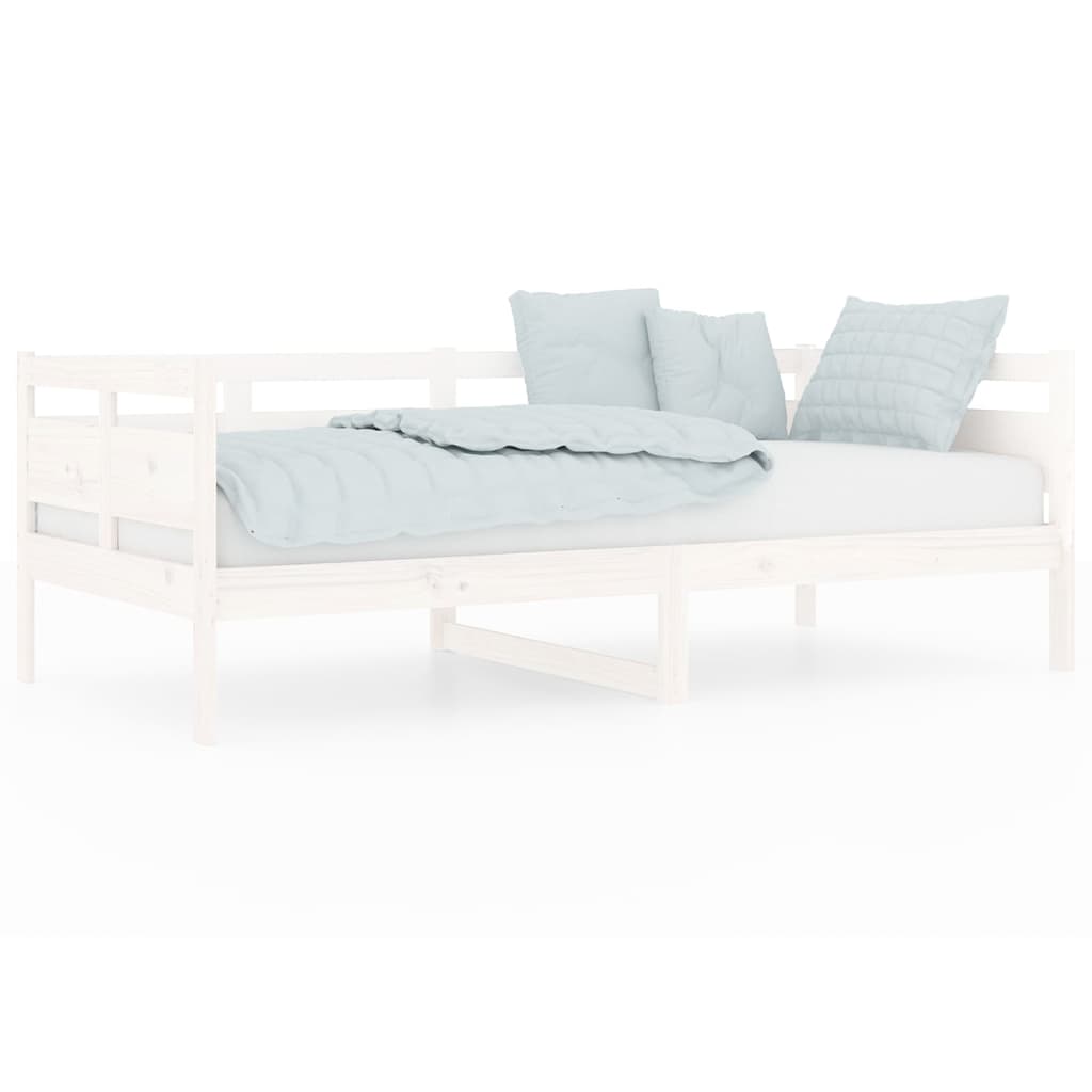 White Solid Wood Pine Day Bed 90x190 cm - Single Frame Only