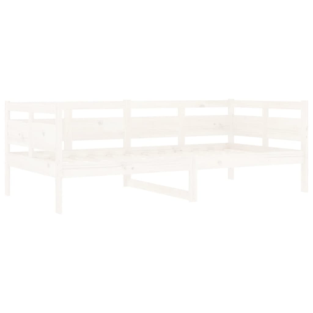 White Solid Wood Pine Day Bed 90x190 cm - Single Frame Only