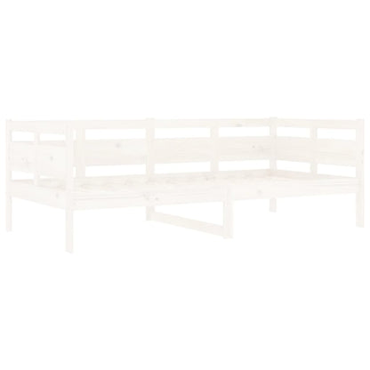 White Solid Wood Pine Day Bed 90x190 cm - Single Frame Only