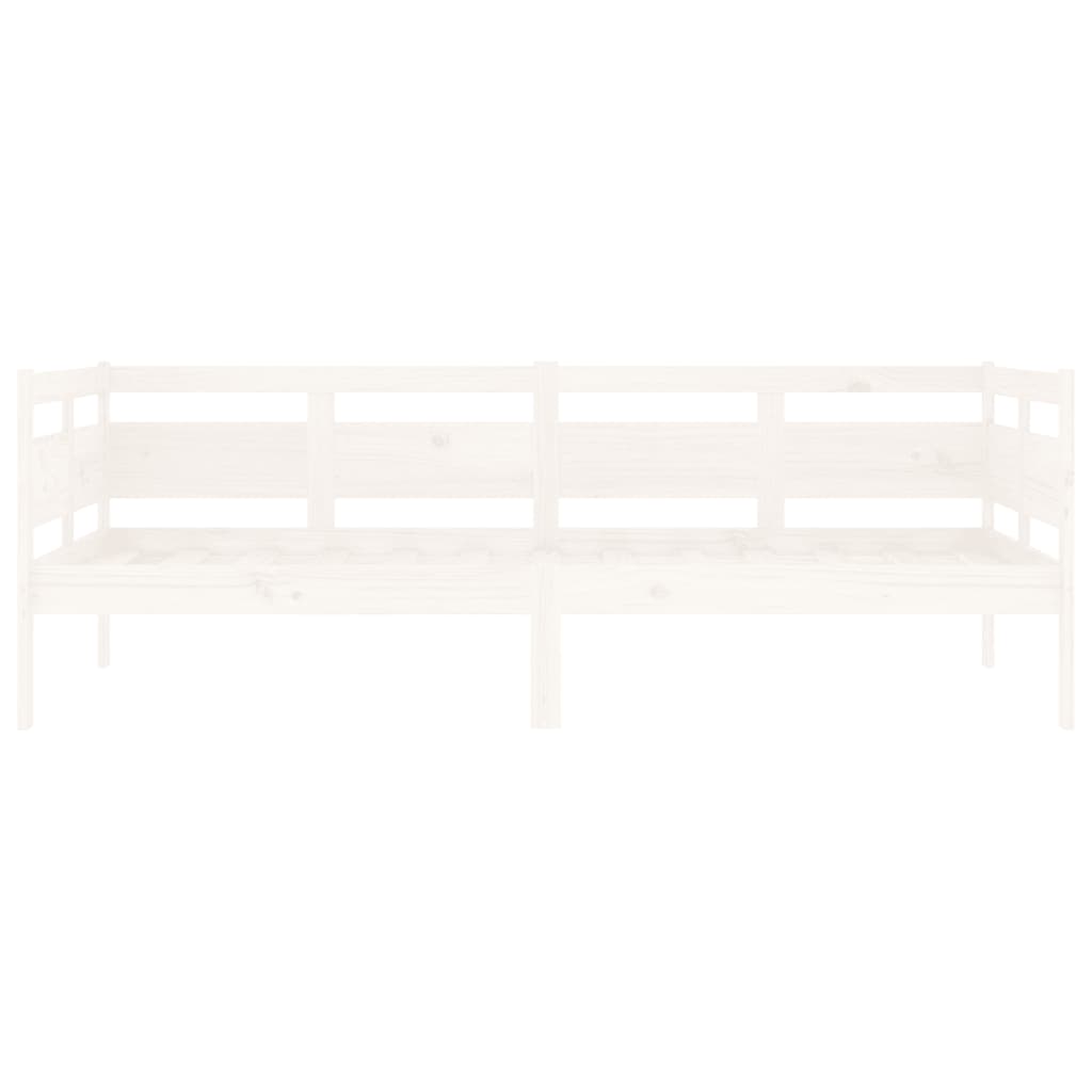 White Solid Wood Pine Day Bed 90x190 cm - Single Frame Only