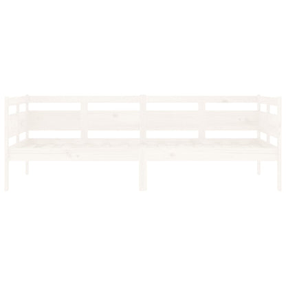 White Solid Wood Pine Day Bed 90x190 cm - Single Frame Only
