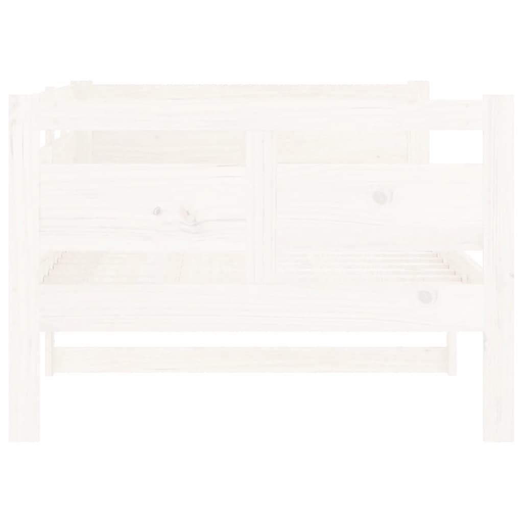 White Solid Wood Pine Day Bed 90x190 cm - Single Frame Only