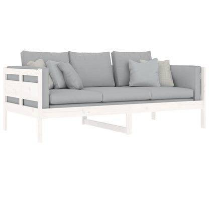 White Solid Wood Pine Day Bed 90x190 cm - Single Frame Only
