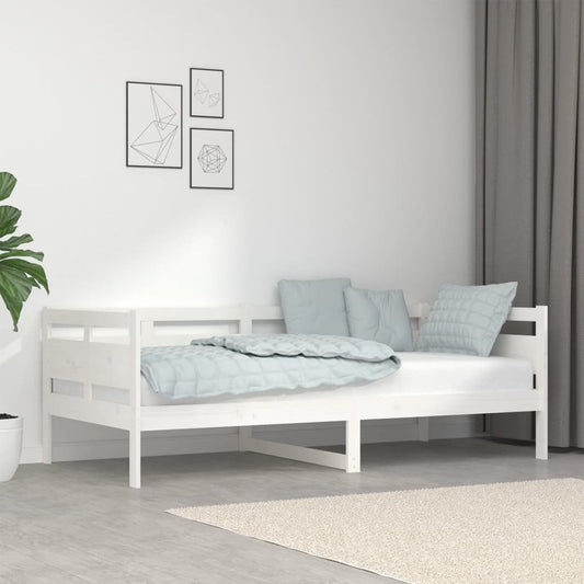 White Solid Wood Pine Day Bed 90x190 cm - Single Frame Only