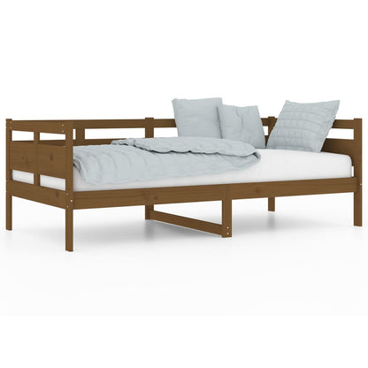 Honey Brown Solid Wood Pine Day Bed Frame, 90x190 cm, Single