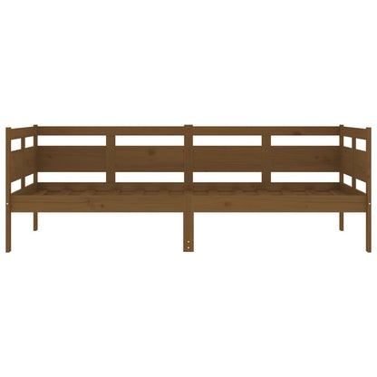 Honey Brown Solid Wood Pine Day Bed Frame, 90x190 cm, Single