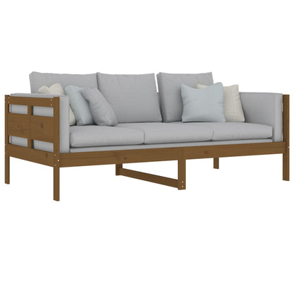 Honey Brown Solid Wood Pine Day Bed Frame, 90x190 cm, Single