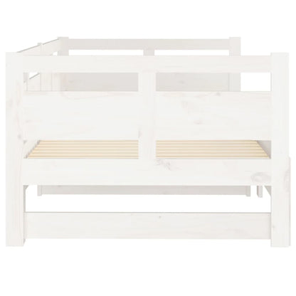 Pull-out Day Bed without Mattress White 2x(90x200) cm