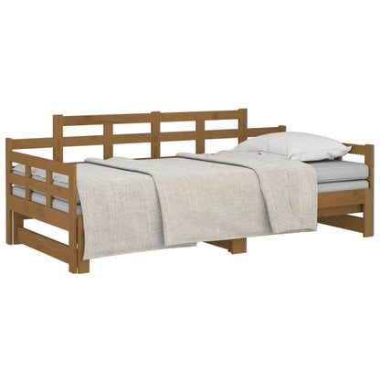 Pull-Out Day Bed Honey Brown 2x(90x200) cm - Frame Only