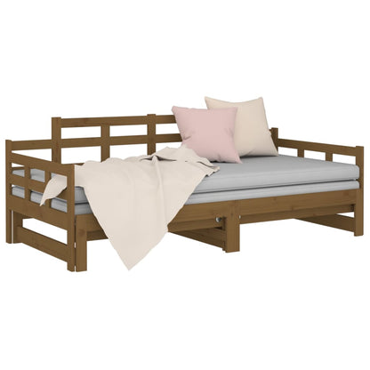 Pull-Out Day Bed Honey Brown 2x(90x200) cm - Frame Only